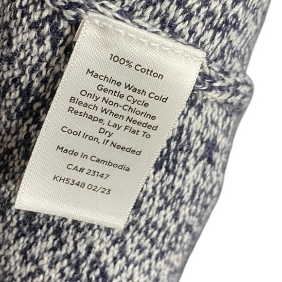 Talbots Cardigan Sweater Womens X Striped Long Open Front Pockets Capsule Plus - Picture 9 of 10